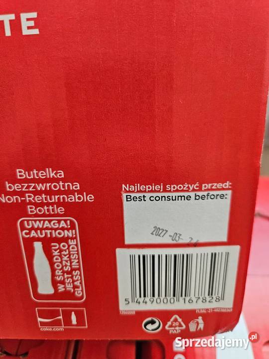 Cocacola Sprite Schweppes Szklanabutelka Wrocław