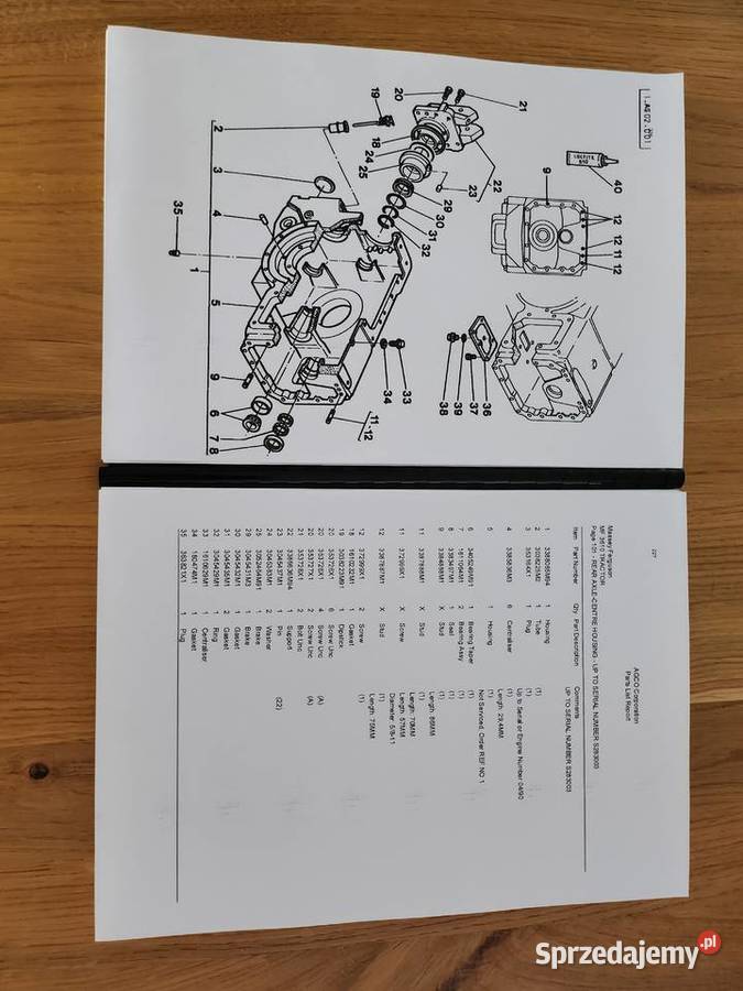 MASSEY FERGUSON 3610 katalog części pomorskie