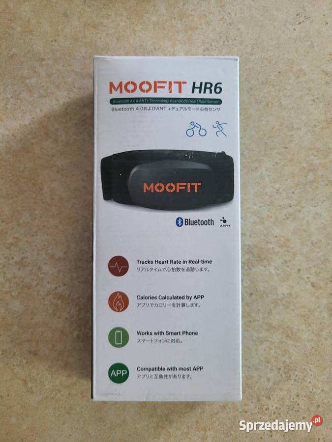 Moofit HR6 pulsometr z paskiem piersiowym