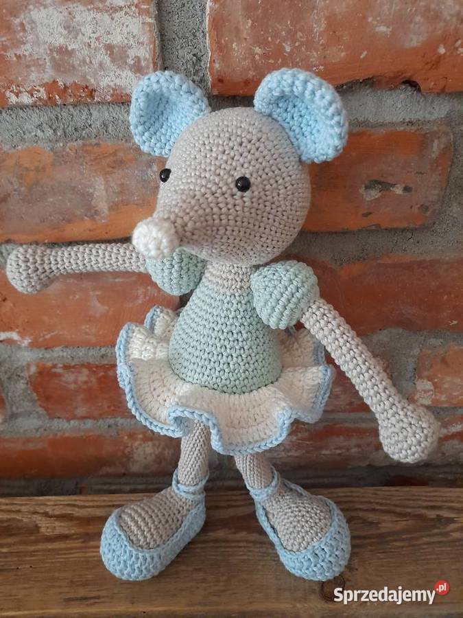 Szydełkowa Myszka baletnica HandMade Szydełkowe Luzino sprzedam