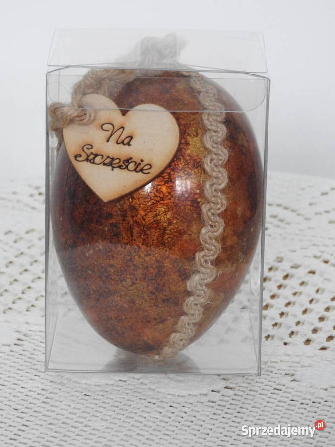Jajko plastikowe imitacja bursztynu handmade Bytom
