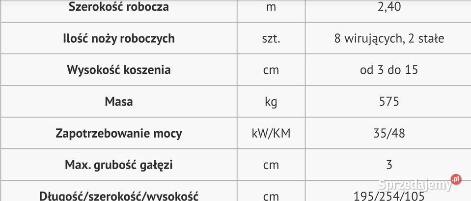 Kosiarkorozdrabniacz dwuwirnikowy RG 240 Chynów sprzedam