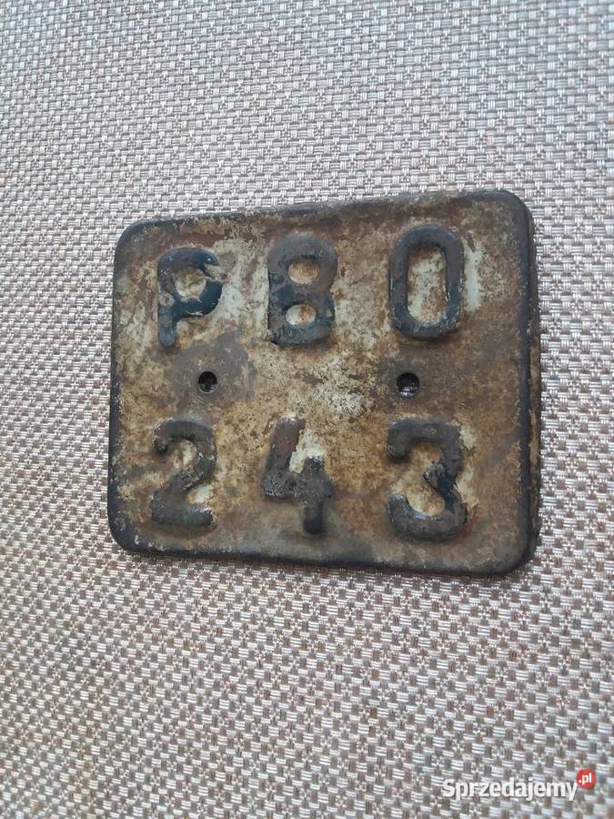 Stara tablica rejestracyjna komar żak ryś simson Lisew