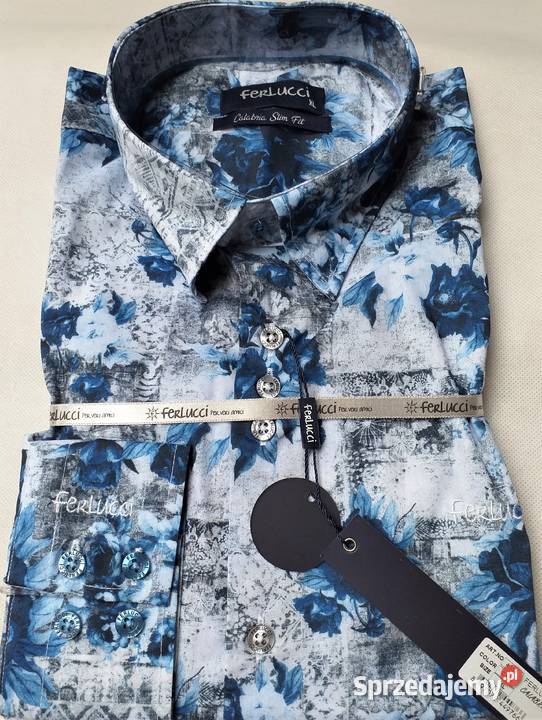 FERLUCCI KOSZULA MĘSKA CALABRIA SLIM FIT C101 Odzież codzienna mazowieckie Warszawa sprzedam
