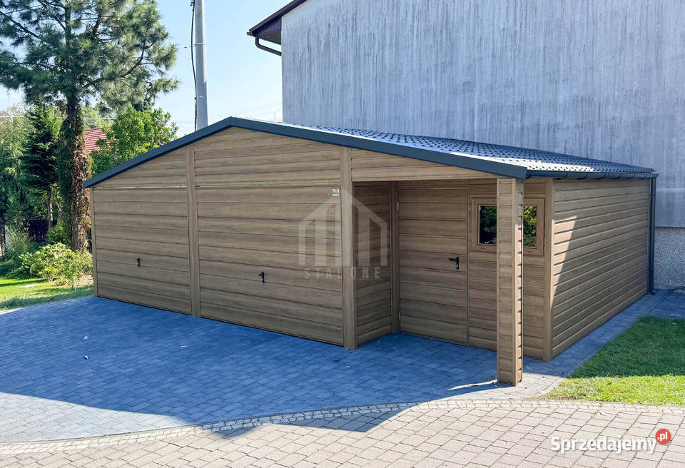 Garaż blaszany 8x6 wnęka brama drzwi okno Rawa Mazowiecka