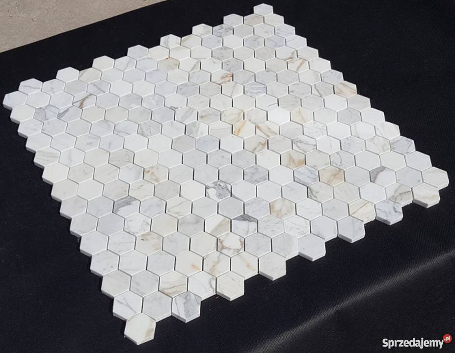 MOZAIKA KAMIENNA BIANCO CALACATTA GOLD PLASTRY Bielawa sprzedam