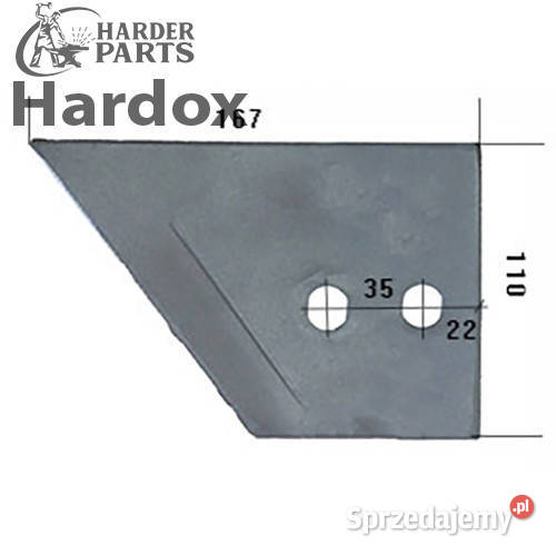 Lemiesz przedpłużka HARDOX FR2L części do pługa Rolnictwo Suwałki sprzedam