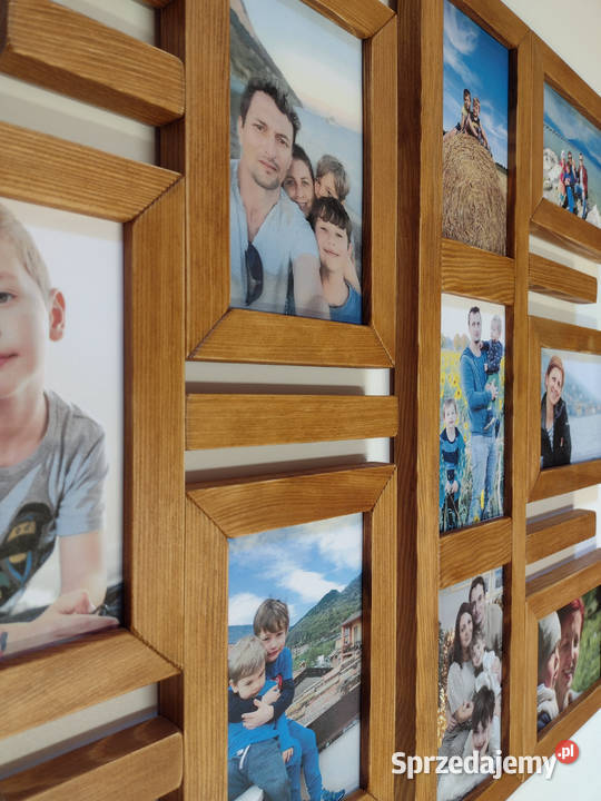 Drewniana Multirama Ramka na 12 zdjęć 10x15 dolnośląskie Wrocław