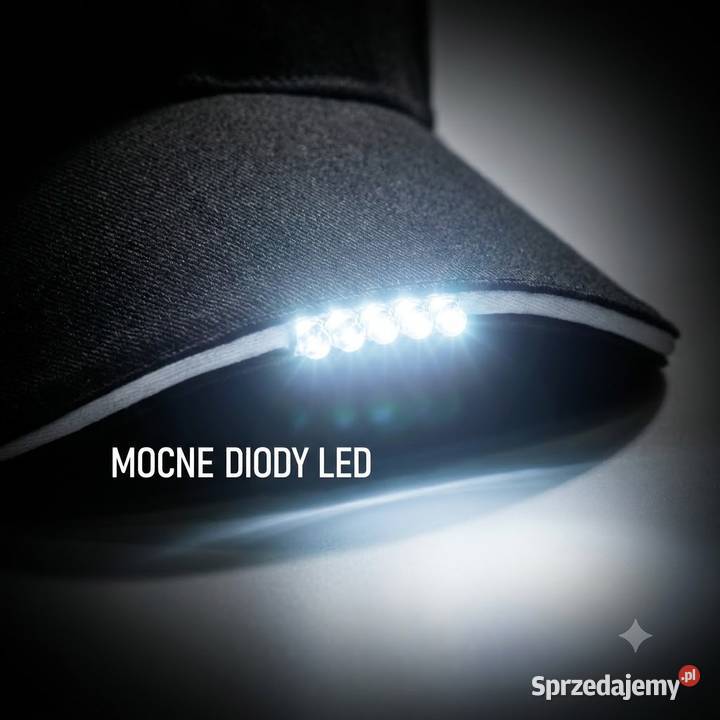 Czapka LED latarka daszkiem wędkarska wędkarza Kielce