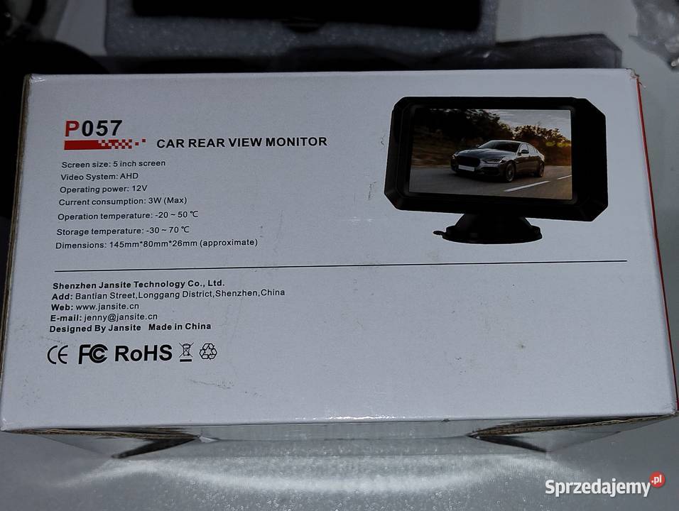 Monitor 5 Calowy z Kamerą Cofania AHD P057 Witnica