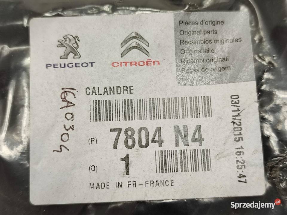 ATRAPA ZDERZAKA GRILL CITRON C2 JM 20032009