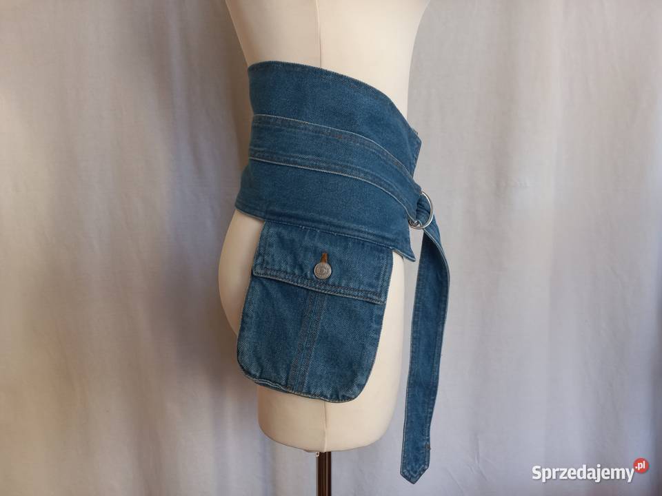 PASek jeans KIESZONKA niebieski Zara damski NOWE Białystok