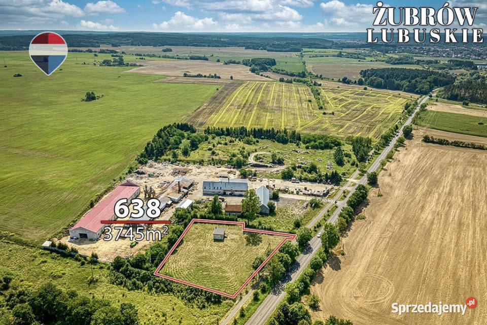 Działka inwestycyjna z WZ 3745 m inwestycyjna Żubrów