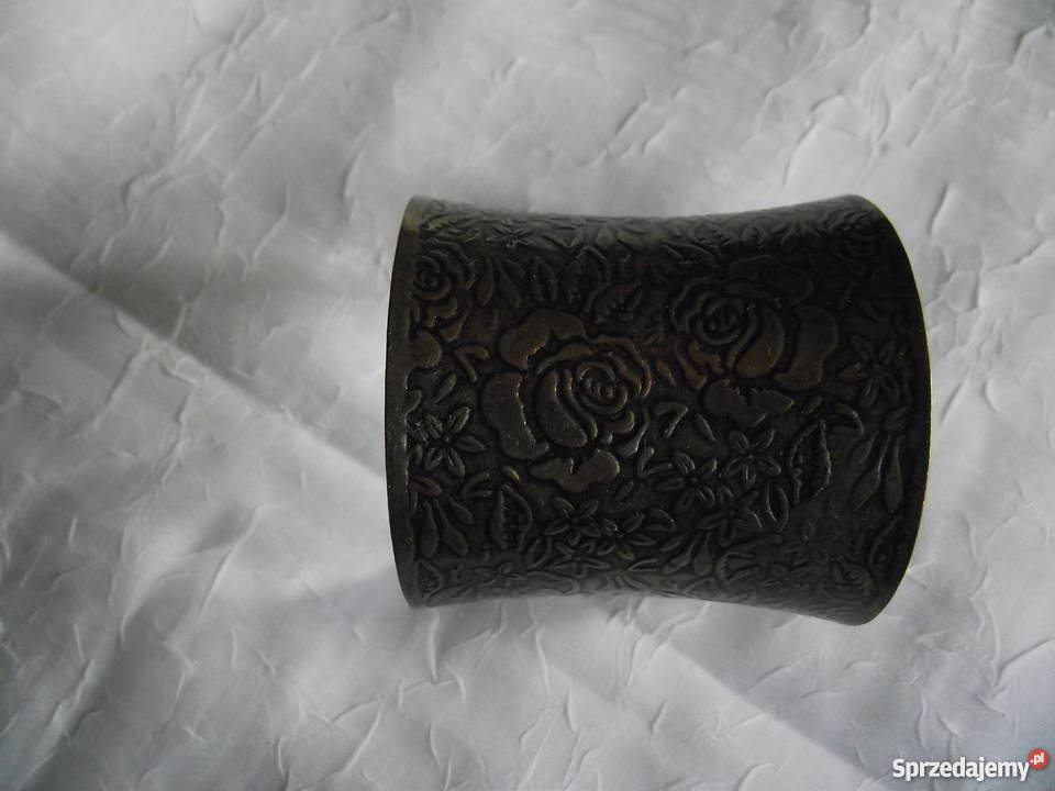 MIEDZIANA BRANSOLETA POWLEKANA STARYM ZŁOTEM Piła