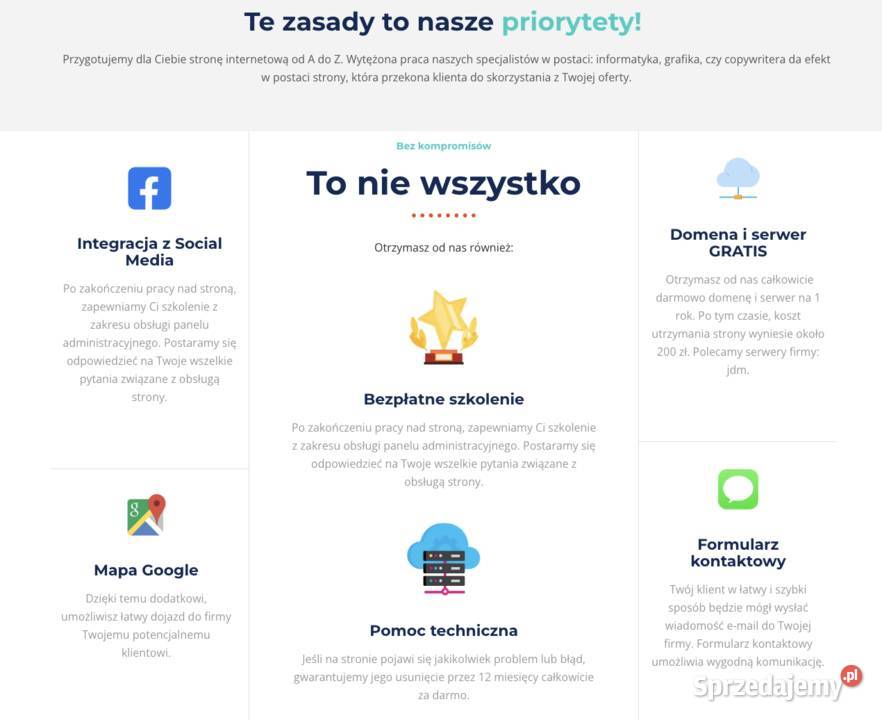 Nowoczesna strona WWW WordPress projekt Piła usługi it