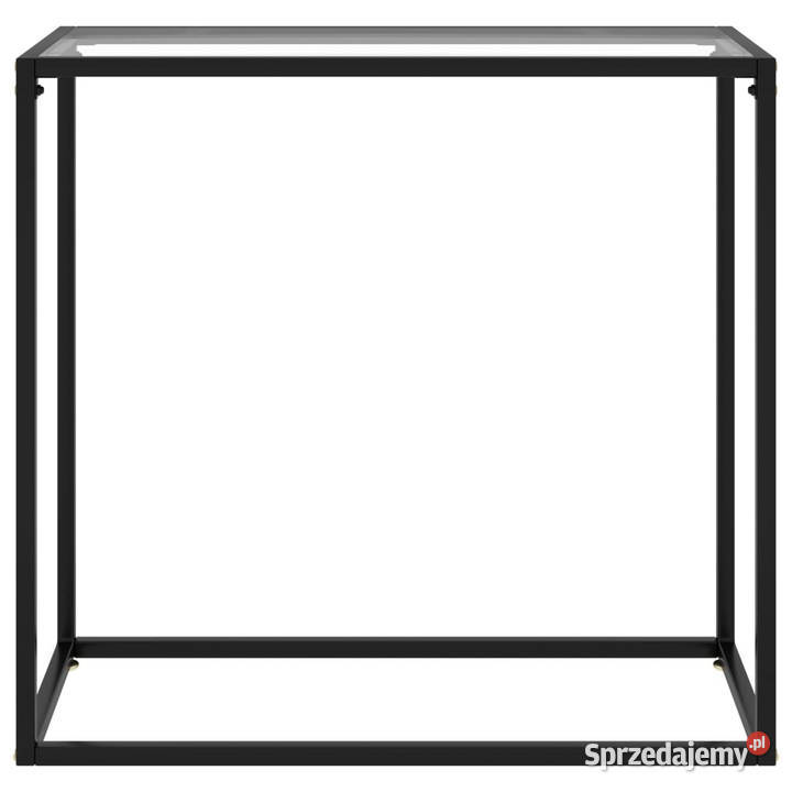 Stolik konsolowy przezroczysty 80x35x75 szkło Warszawa