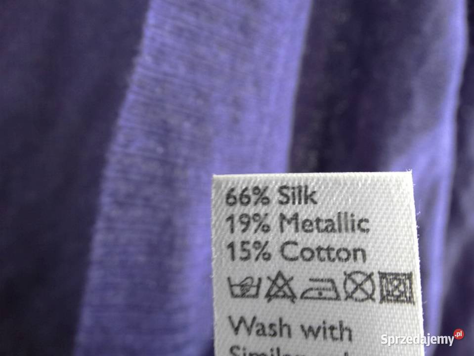 Sweter Jedwabny Kardigan Bluzka Dzianinowa Łomża