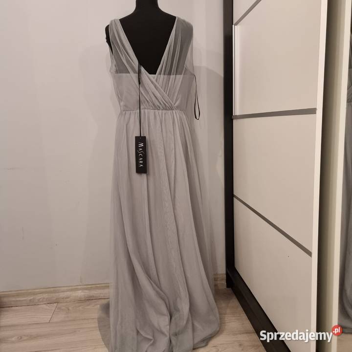 Szara suknia balowa Mascara London XXL
