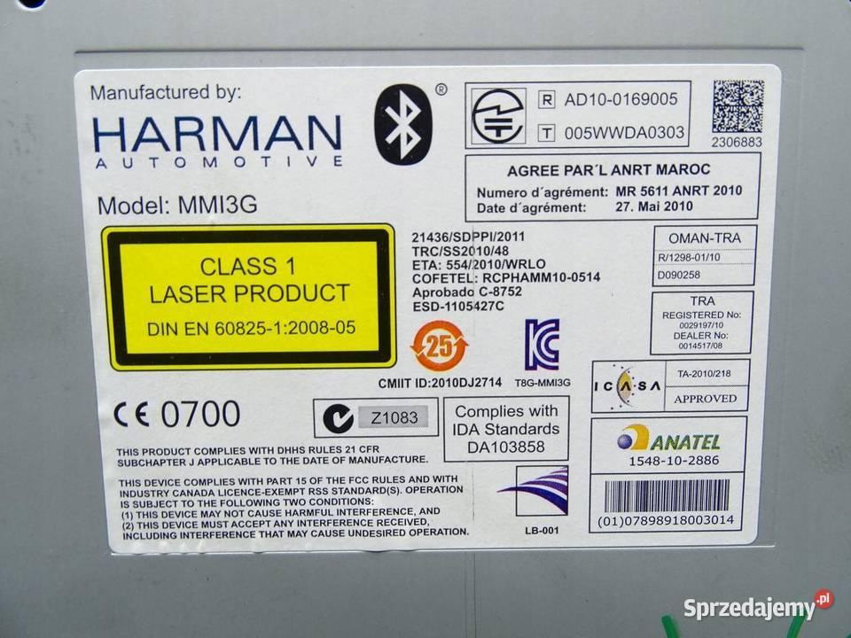 RADIO NAWIGACJA CZYTNIK 8R2035666G AUDI A4 B8
