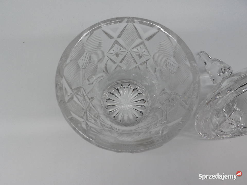 Kryształowa Cukiernica Bomboniera VIOLETTA PRL Porcelana i szkło Raszków sprzedam