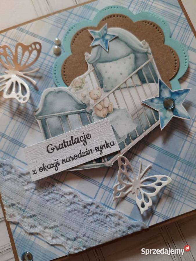 Kartka z gratulacjami na narodziny Ryki