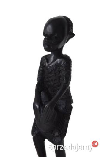 Figurka afrykańska z hebanu czarny Lębork