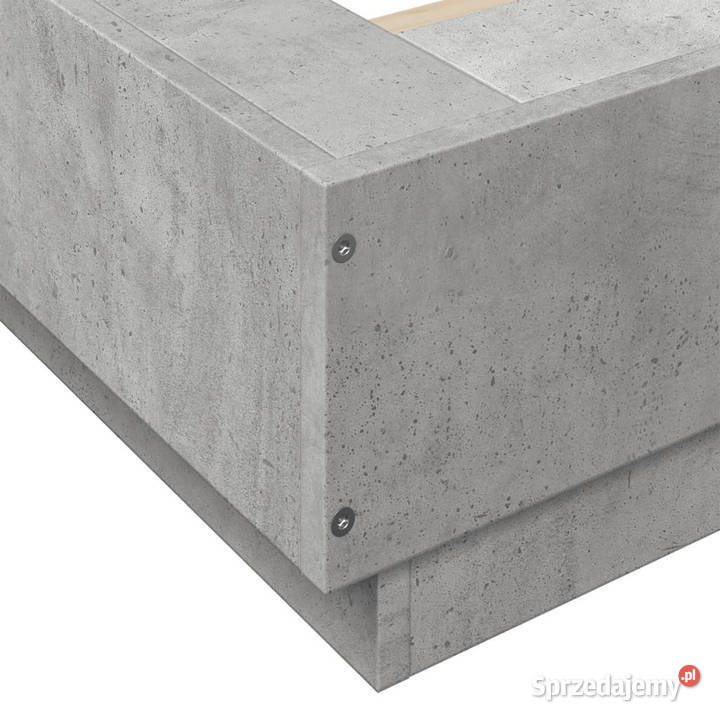 Rama łóżka szarość betonu materiał Warszawa
