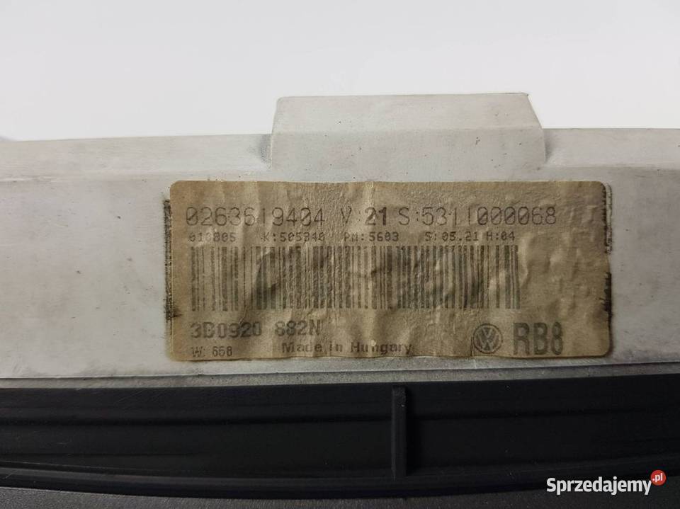 LICZNIK ZEGAR VOLKSWAGEN PHAETON 3D0920882N Lipno