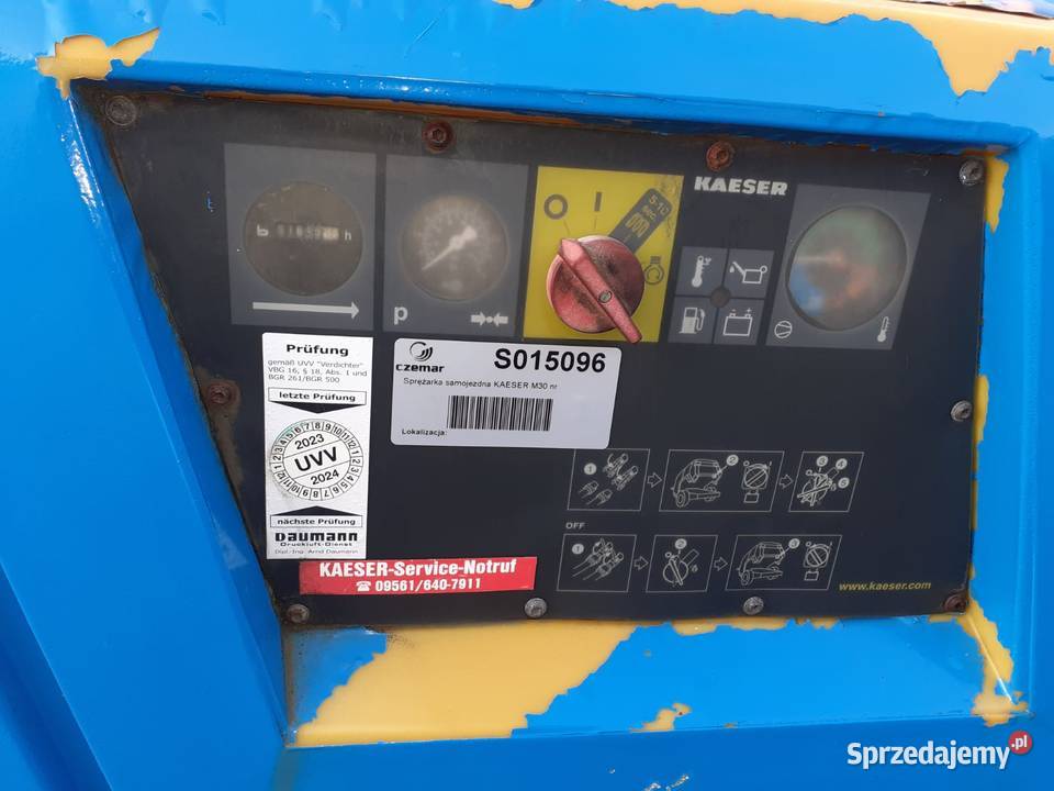 Sprężarka samojezdna KAESER M30 179kW 29m3min opolskie Wilków