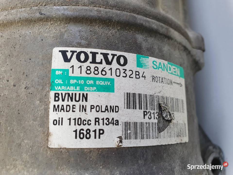 SPRĘŻARKA KLIMATYZACJI Volvo S60 II V60 I V70