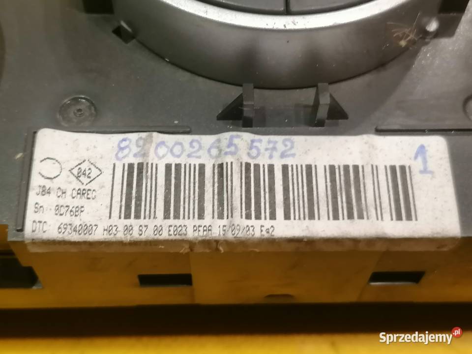 panel klimatyzacji nawiewu Renault Megane 2 osobowe Piotrków Trybunalski