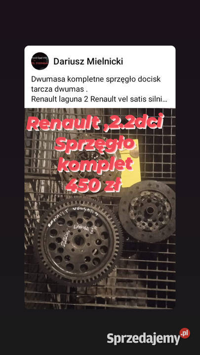 Sprzęgło kompletne Renault vel satis laguna 2 22 Otwock