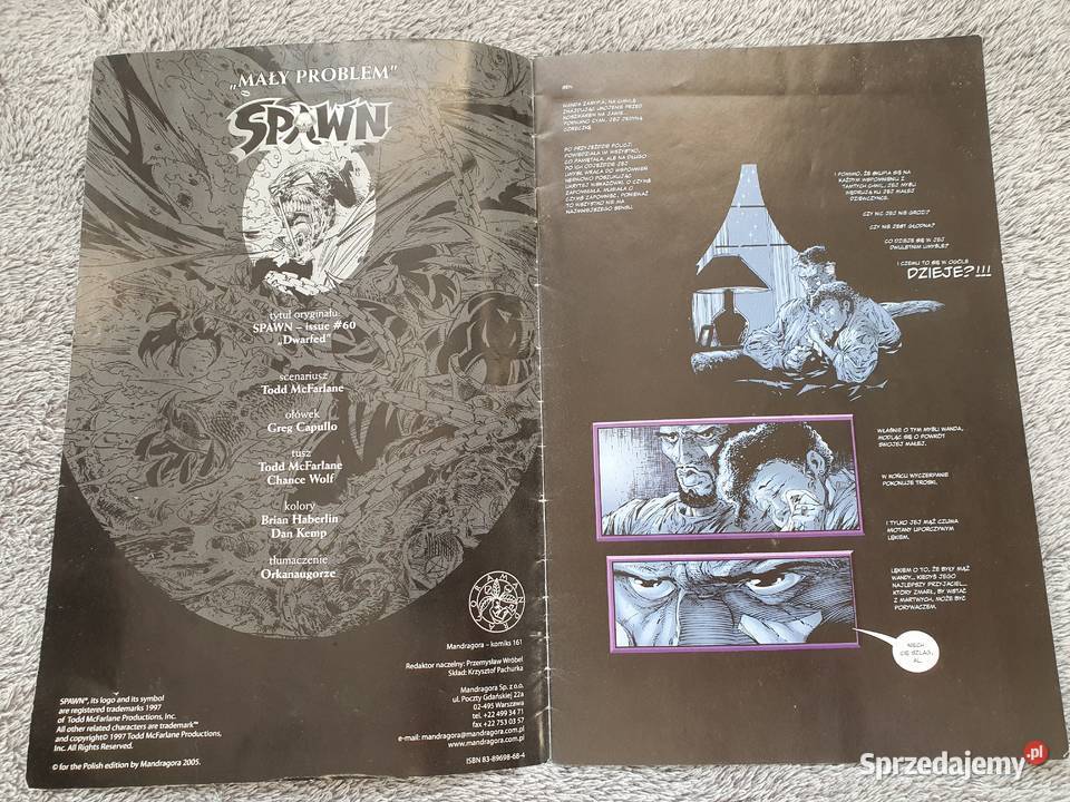 Spawn 36 komiks z wydawnictwa Mandragora 2005 pomorskie Gdynia