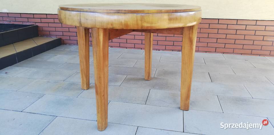 Stół okrągły bombka beczka stary rozkładany PRL Sulbiny