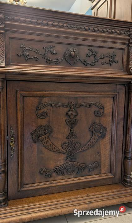Piękna komodaszafka neorenesans ciemny śląskie Dąbrowa Górnicza
