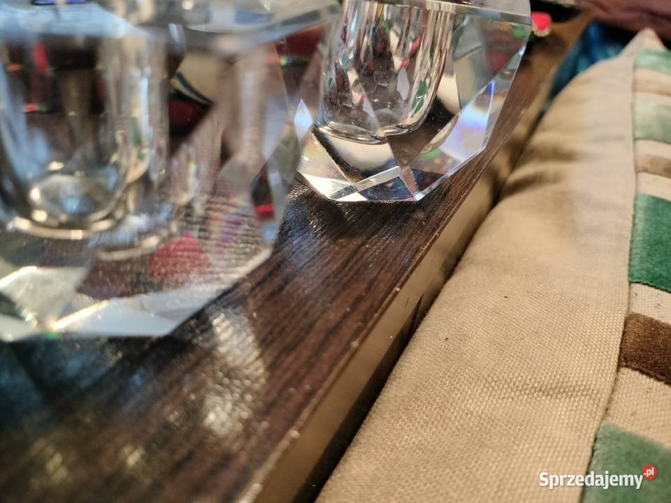 Dwa kryształowe świeczniki Choszczno
