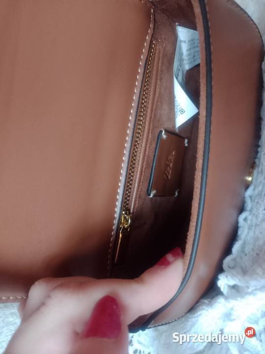 ZARA Brązowa bogato zdobiona torebka listonoszka Kraków