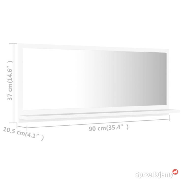 Lustro łazienkowe białe 90x105x37 materiał Warszawa sprzedam