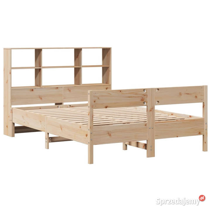 Łóżko z regałem bez materaca sosnowe 140x190 mazowieckie