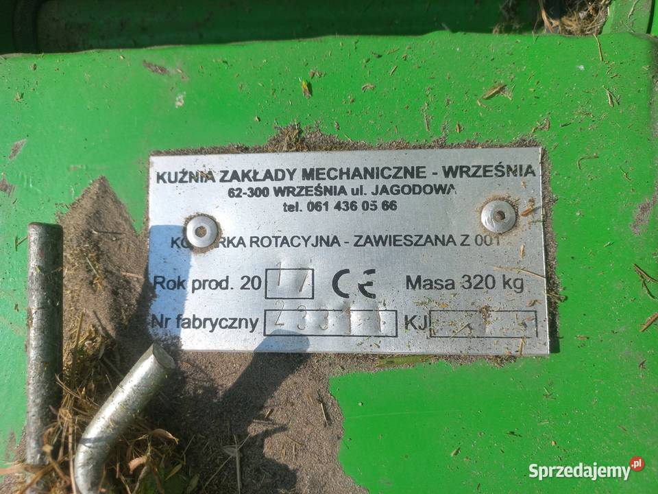 Kosiarka rotacyjna Kowalski 165 m nieuszkodzony Włoszczowa