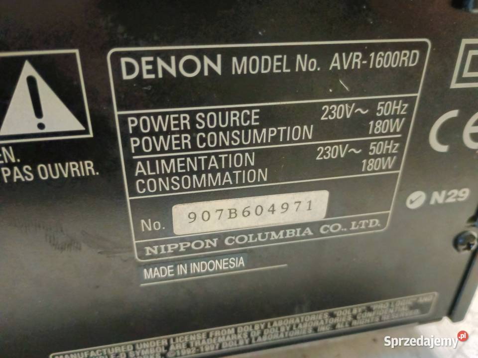 Amplituner AV 51 DENON AR1603 DTS DD pilot