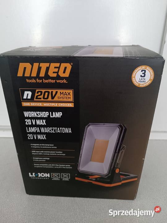 Lampa warsztatowa akumulatorowa NITEO 20V 2150 sprzedam