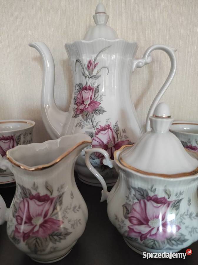 Serwis do kawy 6 osób porcelana Wałbrzych Warpechy Stare