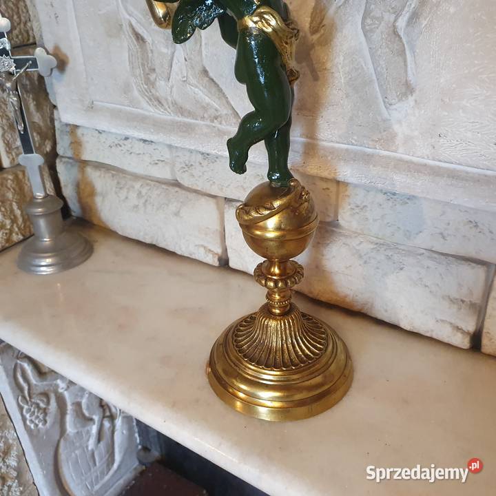 Podstawa do lampy naftowej świecznik z brązu Wrocław