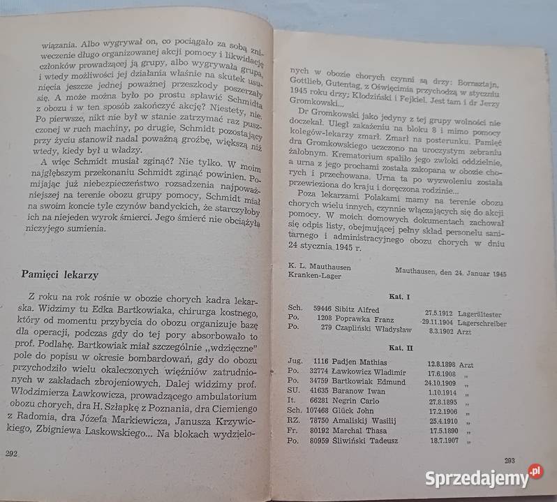 Stefan Krukowski Mauthausen pięknym modrym Antykwariat Koźminek