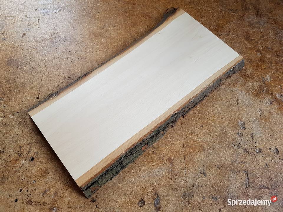 Deska lipowa z korą 40x125x25 rzeźba ikony Łódź