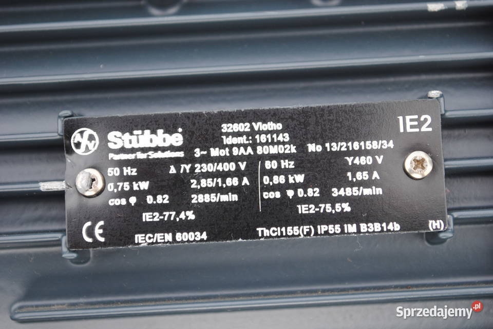 Silnik elektryczny kołnierzowy 075kw 2885obrmin Biznes i Przemysł lubuskie Kargowa