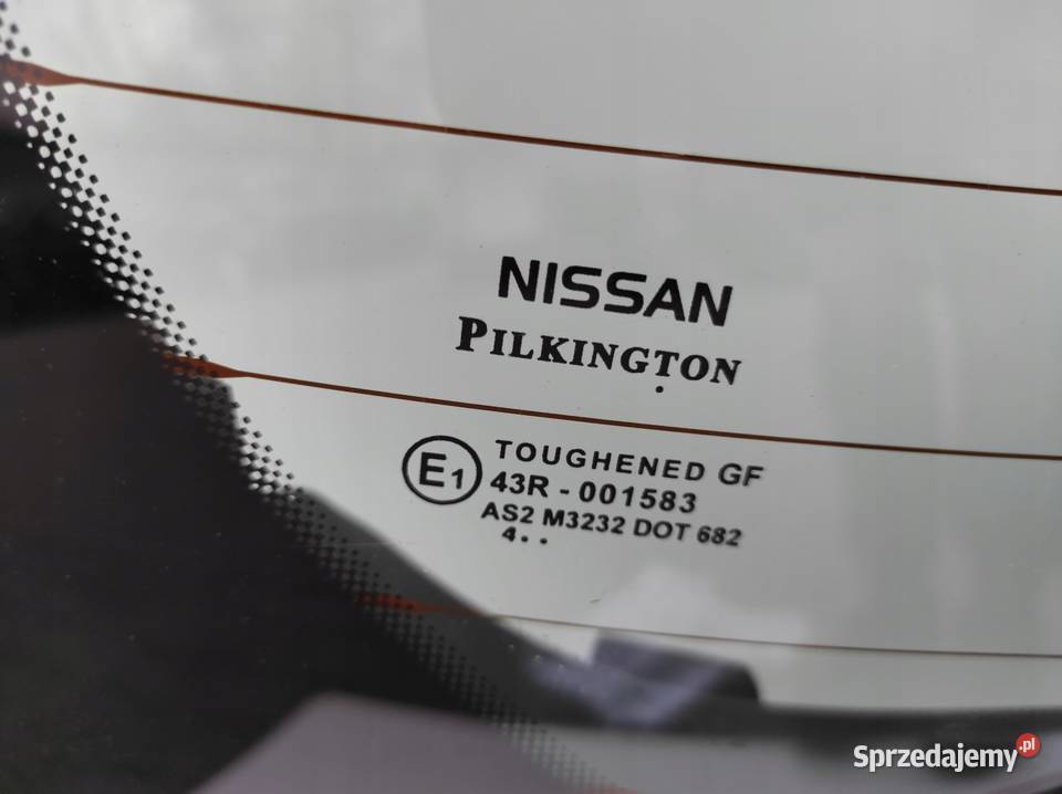 SZYBA KLAPY BAGAŻNIKA TYŁ NISSAN MICRA K12 HB 3D wielkopolskie Nowy Tomyśl sprzedam
