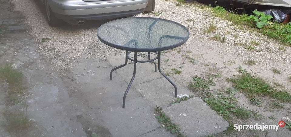 Stolik szklany ogrodowy szary łódzkie Łódź