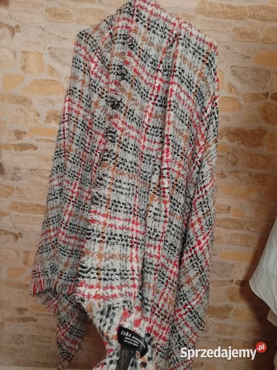 ZARAMega duży szal oversize z Madrytu chusta Kraków